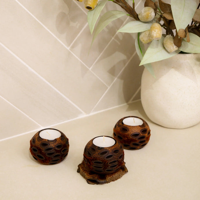 Mini Banksia Pod Ball Tealight holder