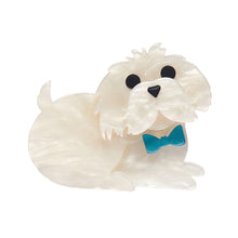 Load image into Gallery viewer, Marc the Maltese Mini Brooch - Erstwilder Mini Dogs