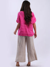 Load image into Gallery viewer, Fuchsia Summer Blouse 100% Linen