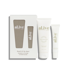 Load image into Gallery viewer, Mango &amp; Lychee Hand &amp; Lip Set - al.ive body