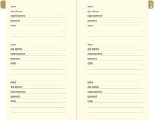 Load image into Gallery viewer, Pocket Size Marble Internet Address &amp; Password Logbook