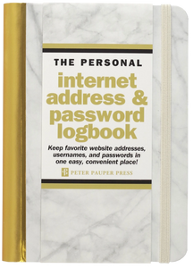 Pocket Size Marble Internet Address & Password Logbook