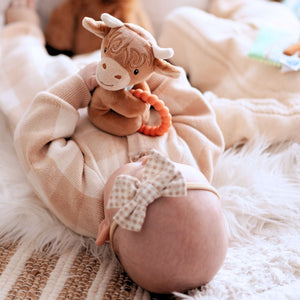 Hetty Highland Cow Teether Rattle
