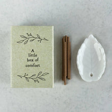 Load image into Gallery viewer, Leaf 'A Little Box of Comfort' Mini Matchbox Incense Set