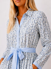 Load image into Gallery viewer, Blue Floral Matilda Cotton Cambric Dress - Who's Charlie