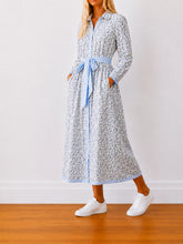 Load image into Gallery viewer, Blue Floral Matilda Cotton Cambric Dress - Who's Charlie