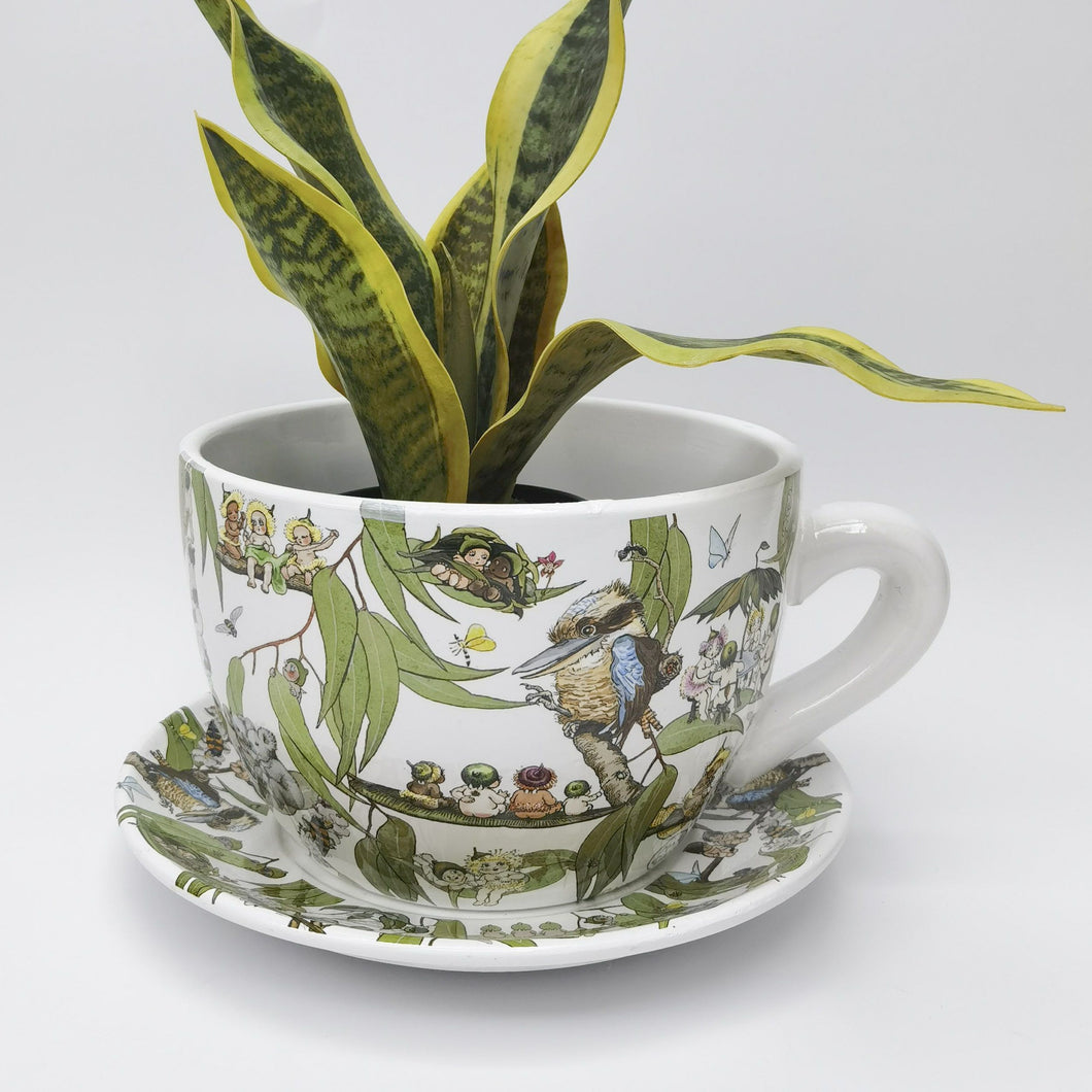 Gumnut Babies Tea Cup Planter - May Gibbs