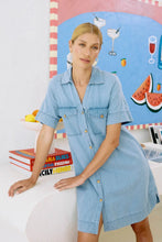 Load image into Gallery viewer, Melenia Denim Shirt Dress