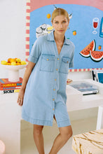 Load image into Gallery viewer, Melenia Denim Shirt Dress