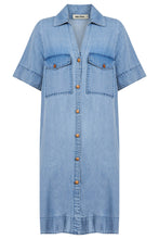 Load image into Gallery viewer, Melenia Denim Shirt Dress