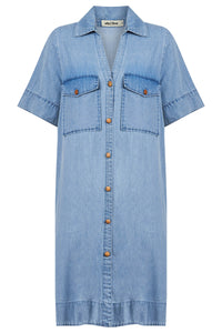 Melenia Denim Shirt Dress
