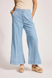 Melenia Denim Split Pant