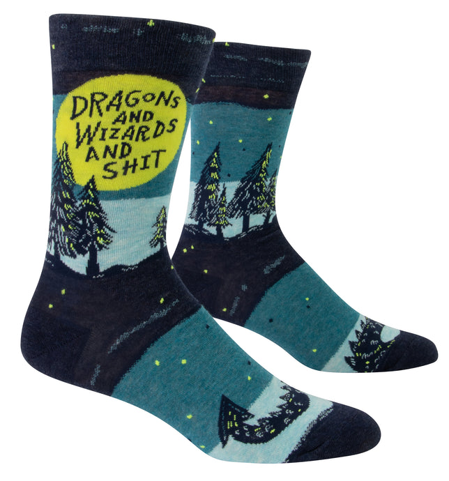 'Dragons and Wizards and Shit' Men's Socks