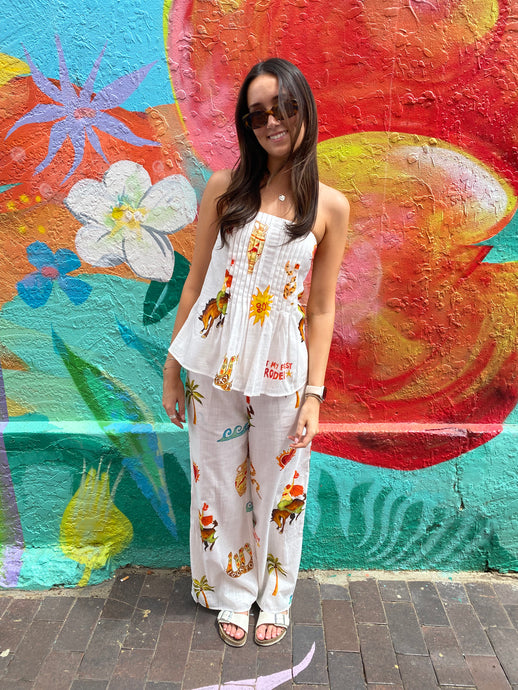 Mermaid Rodeo Strapless Top & Pant Set - By Frankie