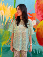 Load image into Gallery viewer, Mermaid Green Oversized Sequin Top - By Frankie