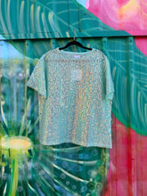 Load image into Gallery viewer, Mermaid Green Oversized Sequin Top - By Frankie