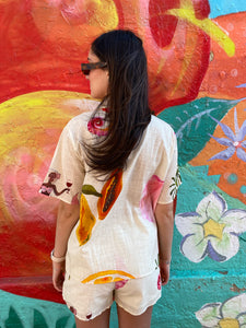 Mermaid Island Tie Front Shirt & Short Set - By Frankie