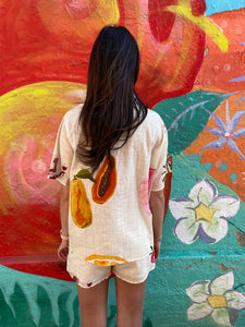 Mermaid Island Tie Front Shirt & Short Set - By Frankie