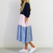 Load image into Gallery viewer, Navy Molly Linen Dress - Who&#39;s Charlie