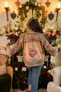 'Courage Dear Heart' Fleece Cottage Cardigan Jacket - Market of Stars