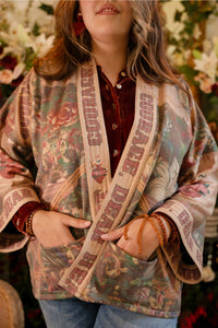 'Courage Dear Heart' Fleece Cottage Cardigan Jacket - Market of Stars