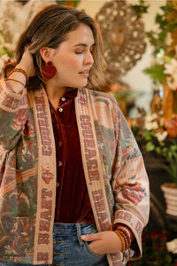 'Courage Dear Heart' Fleece Cottage Cardigan Jacket - Market of Stars