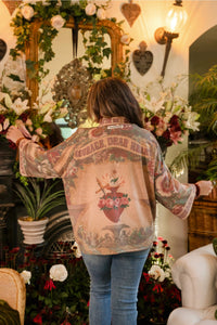 'Courage Dear Heart' Fleece Cottage Cardigan Jacket - Market of Stars