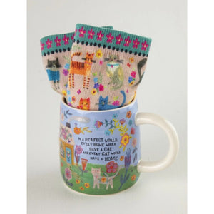 'Every Cat Has A Home' Mug & Socks Set