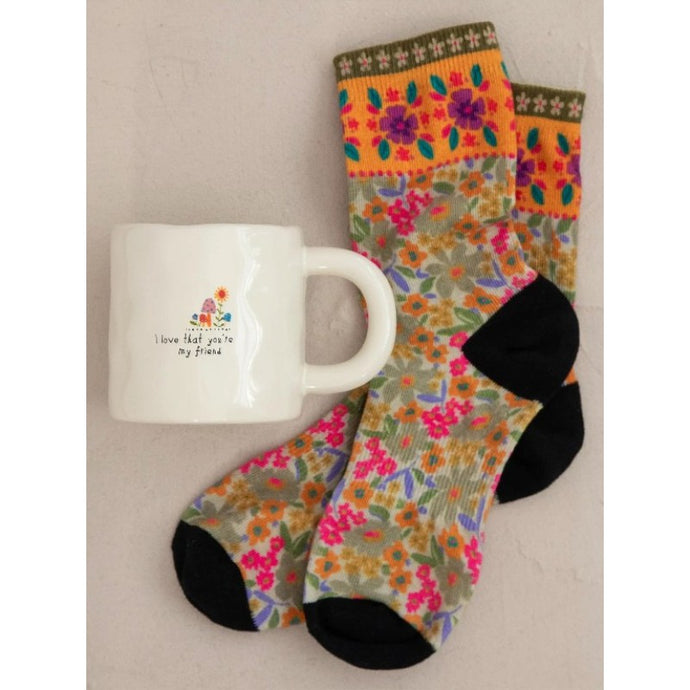 'I Love That You're My Friend' Mug & Socks Set