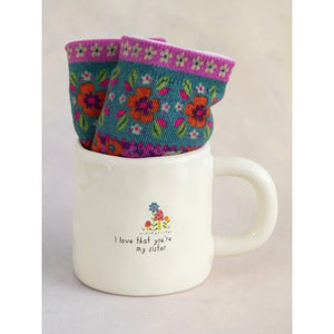 'I Love That You're My Sister' Mug & Socks Set