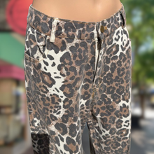 Load image into Gallery viewer, Multi Leopard Barrel Denim Jean - By Frankie