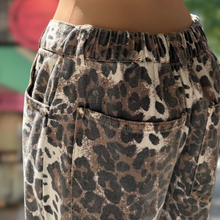 Load image into Gallery viewer, Multi Leopard Barrel Denim Jean - By Frankie