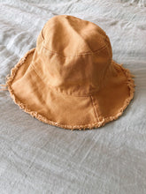 Load image into Gallery viewer, Mustard Frayed Edge Bucket Hat