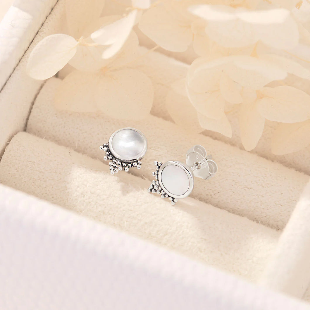 Mystic Mirror Mother of Pearl Shell Studs