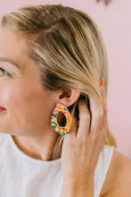 Load image into Gallery viewer, &#39;Nadine&#39; Paper Daisy Print Dangle Earrings