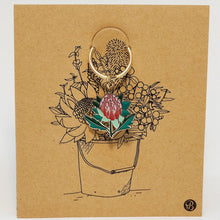 Load image into Gallery viewer, Waratah Key Ring Native Australia Gift Card