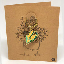 Load image into Gallery viewer, Wattle Key Ring Native Australia Gift Card
