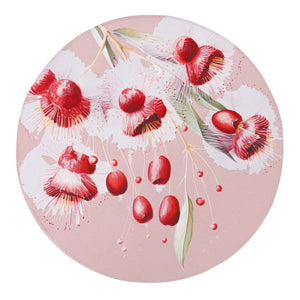 Pink Floral 'Native Blooms' Ceramic Coaster