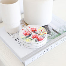 Load image into Gallery viewer, Red Wattle &#39;Native Blooms&#39; Ceramic Coaster