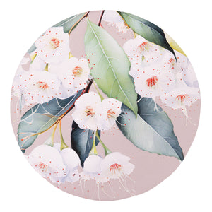 White Floral 'Native Blooms' Ceramic Coaster