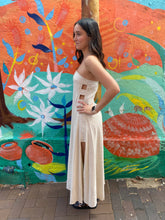 Load image into Gallery viewer, Oatmeal Strapless Maxi Side Panel Dress - By Frankie