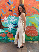 Load image into Gallery viewer, Oatmeal Strapless Maxi Side Panel Dress - By Frankie