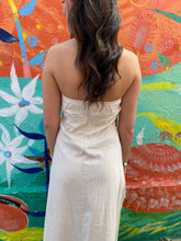 Load image into Gallery viewer, Oatmeal Strapless Maxi Side Panel Dress - By Frankie