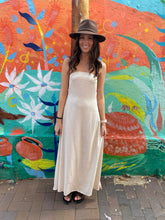Load image into Gallery viewer, Oatmeal Strapless Maxi Side Panel Dress - By Frankie