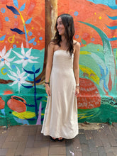 Load image into Gallery viewer, Oatmeal Strapless Maxi Side Panel Dress - By Frankie
