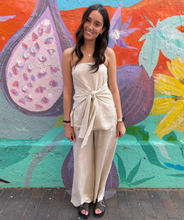 Load image into Gallery viewer, Oatmeal Waist Tie Top &amp; Pant Set - By Frankie