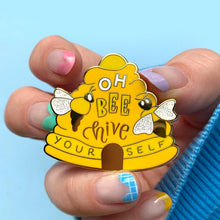 Load image into Gallery viewer, Oh Bee Hive Enamel Pin - Erstwilder