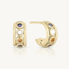 Load image into Gallery viewer, Olympia Multi Gold Hoops - ToniMay