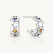 Load image into Gallery viewer, Silver Olympia Multi Hoops - ToniMay