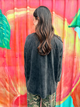 Load image into Gallery viewer, 'One Hell Of A Mother' Black Acid Wash Long Sleeve Tee - By Frankie